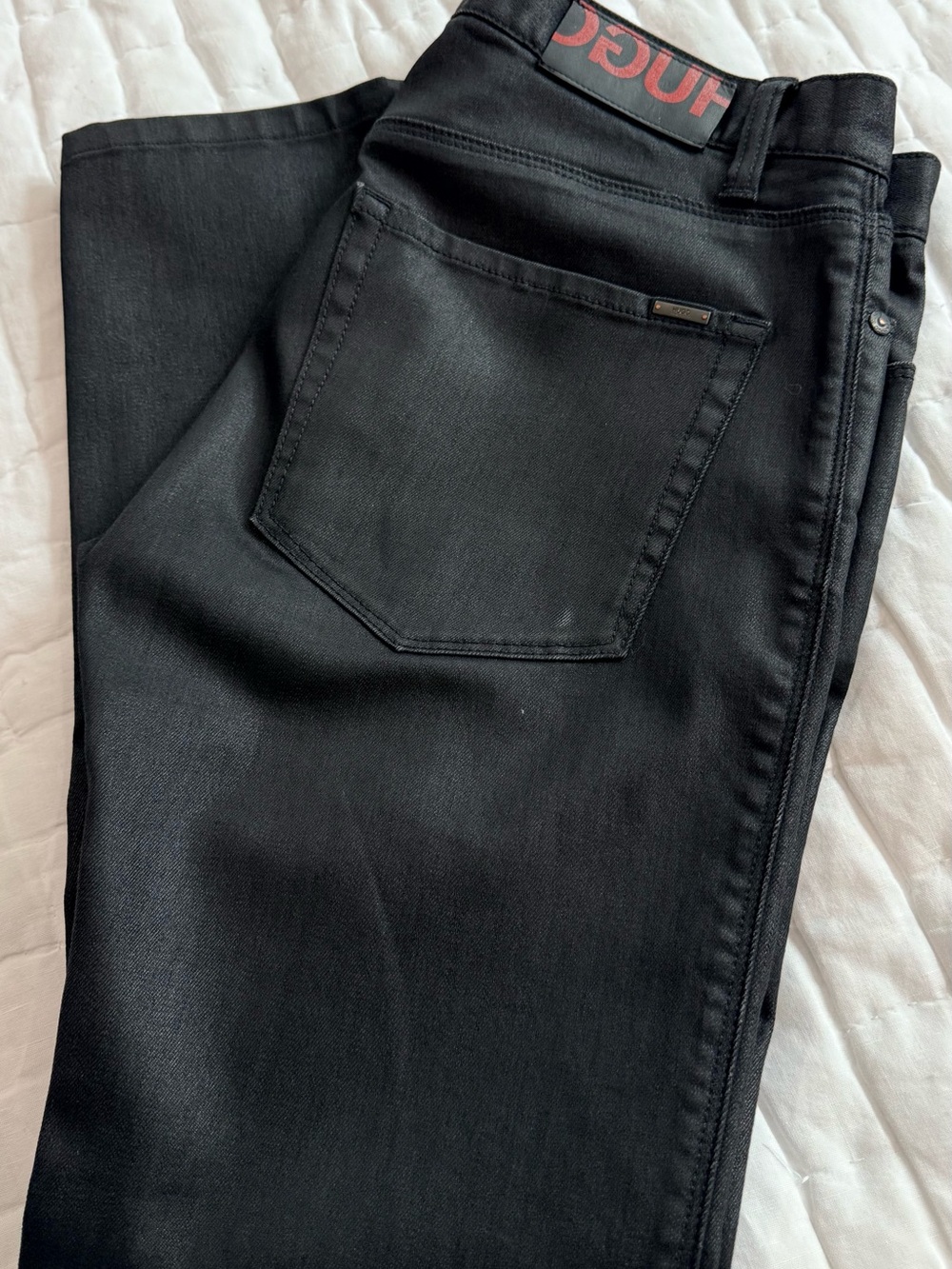 Hugo Boss Men's Black Jeans with Red Label - Picture 9 of 9
